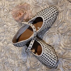 Maryjane Womens Flats - Shoes Rhinestones Sz 9 1/2